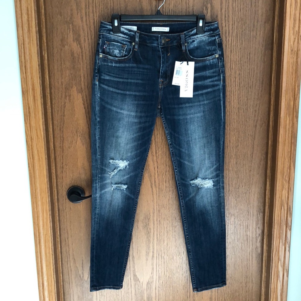Vigoss Women's Blue Distressed Jeans